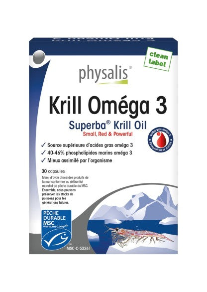 PHYSALIS KRILL OMÉGA 3 30 GÉLULES